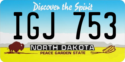 ND license plate IGJ753