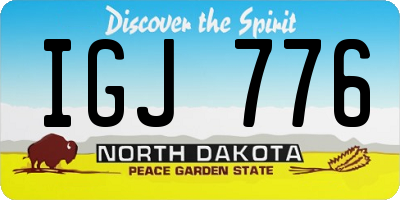 ND license plate IGJ776