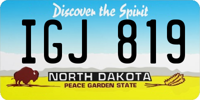 ND license plate IGJ819