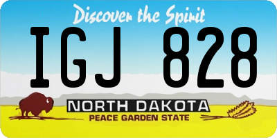 ND license plate IGJ828