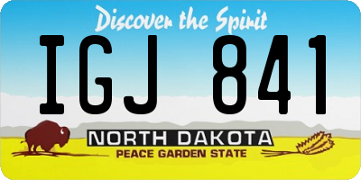 ND license plate IGJ841