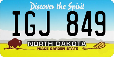 ND license plate IGJ849
