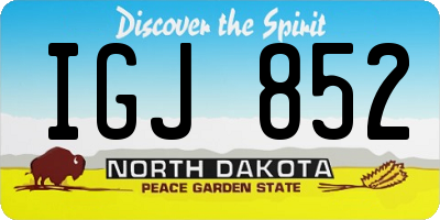 ND license plate IGJ852