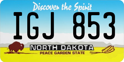 ND license plate IGJ853
