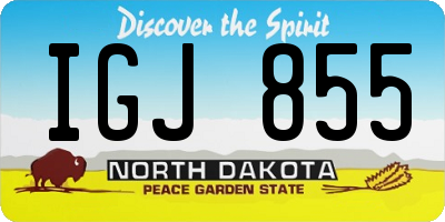 ND license plate IGJ855