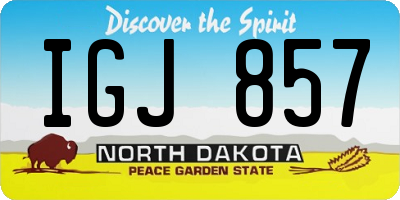 ND license plate IGJ857