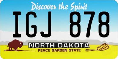 ND license plate IGJ878