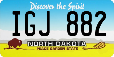 ND license plate IGJ882