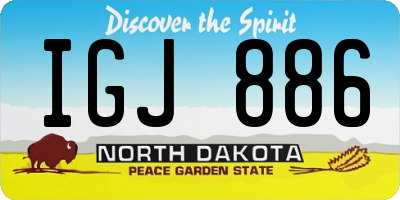 ND license plate IGJ886