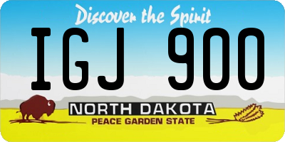 ND license plate IGJ900