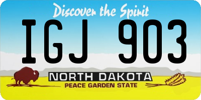 ND license plate IGJ903