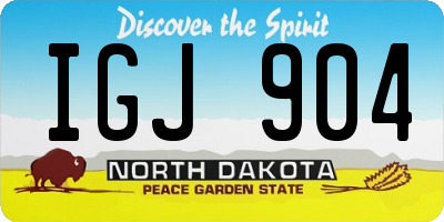 ND license plate IGJ904