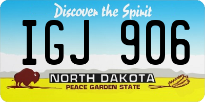 ND license plate IGJ906