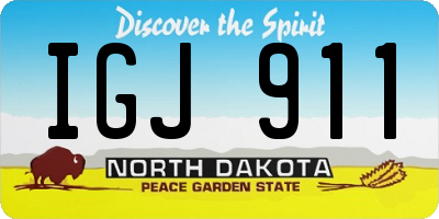 ND license plate IGJ911