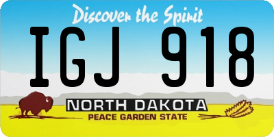 ND license plate IGJ918