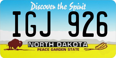 ND license plate IGJ926