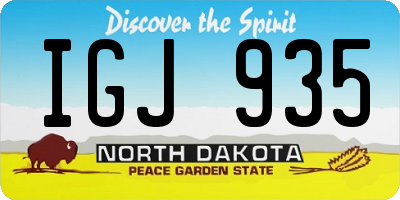 ND license plate IGJ935