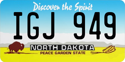 ND license plate IGJ949