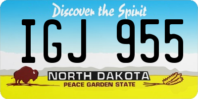 ND license plate IGJ955