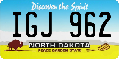 ND license plate IGJ962