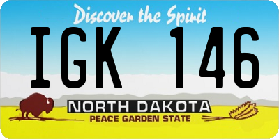 ND license plate IGK146