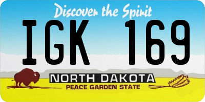 ND license plate IGK169