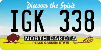 ND license plate IGK338