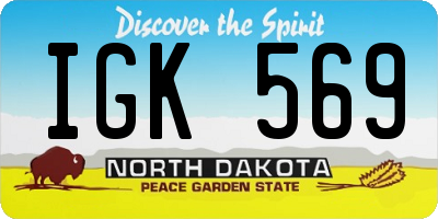 ND license plate IGK569