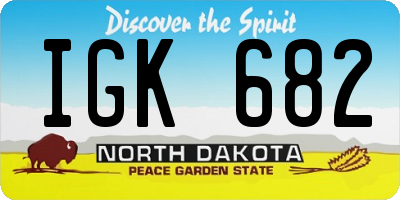 ND license plate IGK682