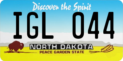 ND license plate IGL044