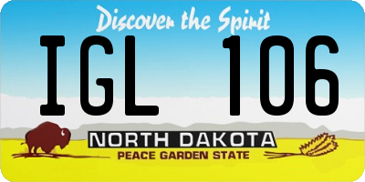 ND license plate IGL106