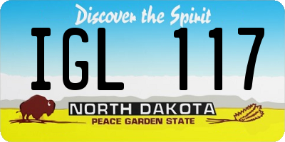 ND license plate IGL117