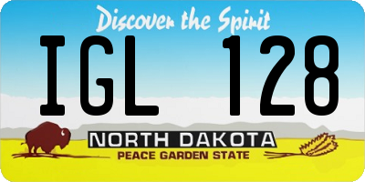 ND license plate IGL128