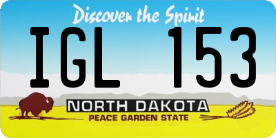 ND license plate IGL153