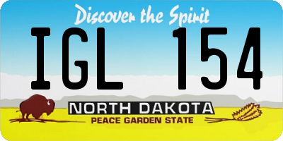 ND license plate IGL154
