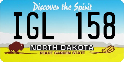 ND license plate IGL158