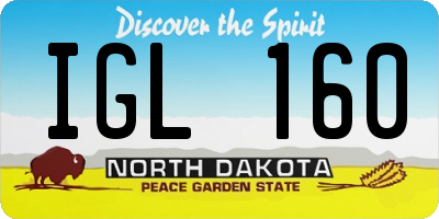 ND license plate IGL160