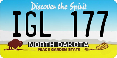ND license plate IGL177