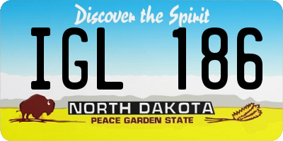 ND license plate IGL186