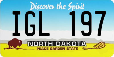 ND license plate IGL197