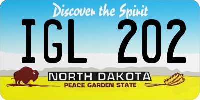 ND license plate IGL202