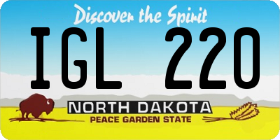 ND license plate IGL220