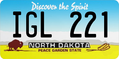 ND license plate IGL221