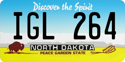ND license plate IGL264