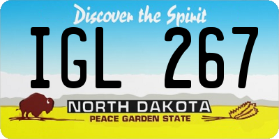 ND license plate IGL267
