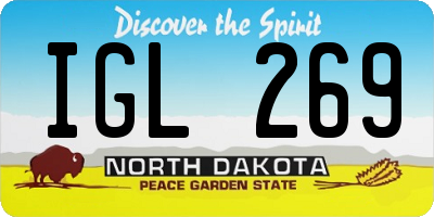 ND license plate IGL269