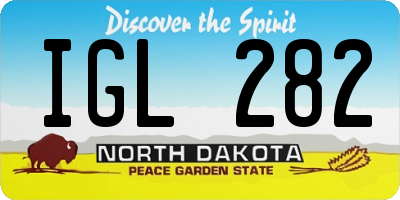 ND license plate IGL282