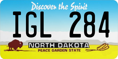 ND license plate IGL284