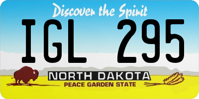 ND license plate IGL295