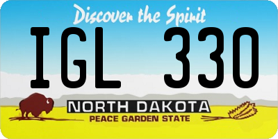 ND license plate IGL330